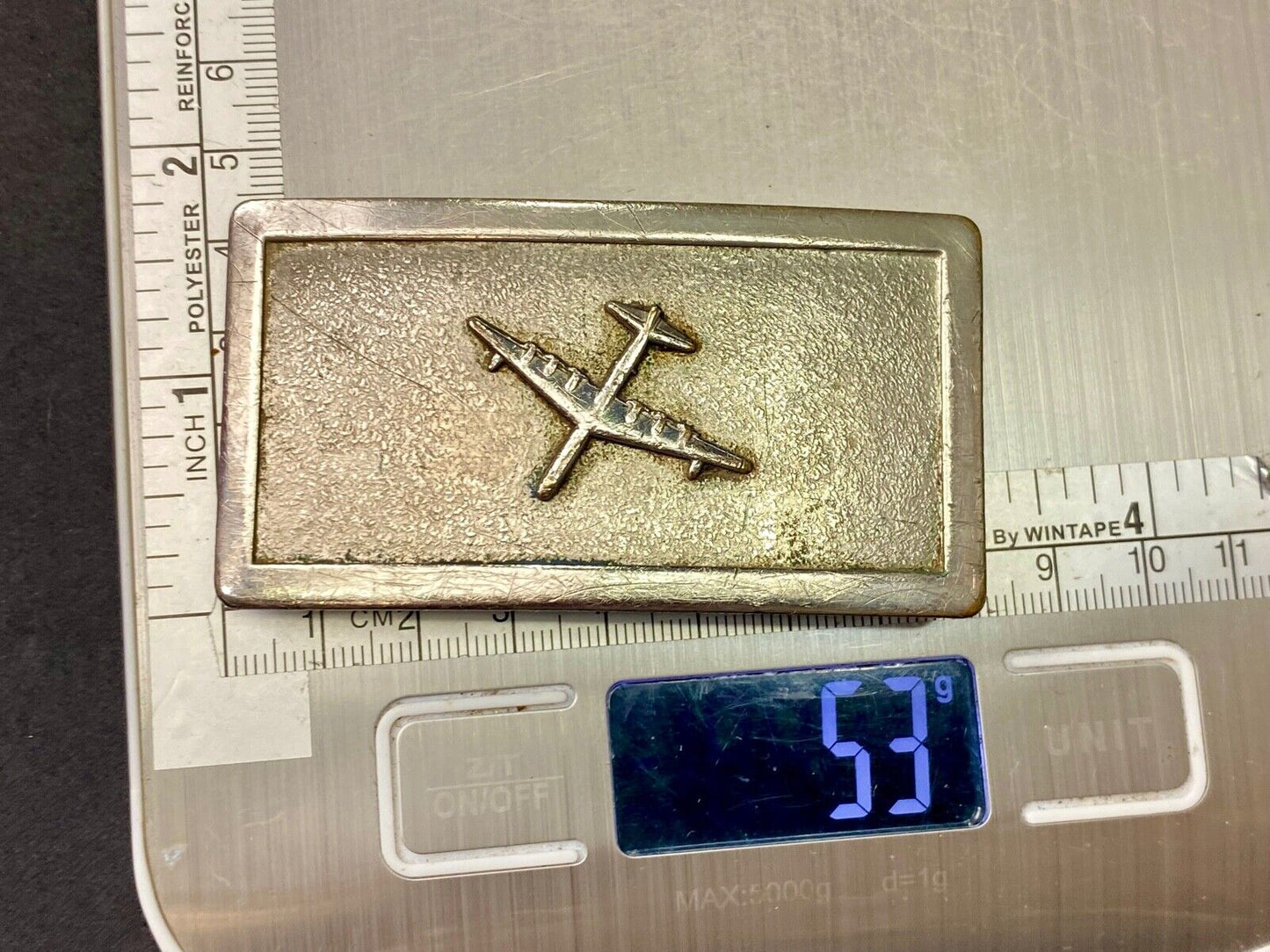 Airplane - Private Plane Pilot's Rectangular Silver Color Belt Buckle  