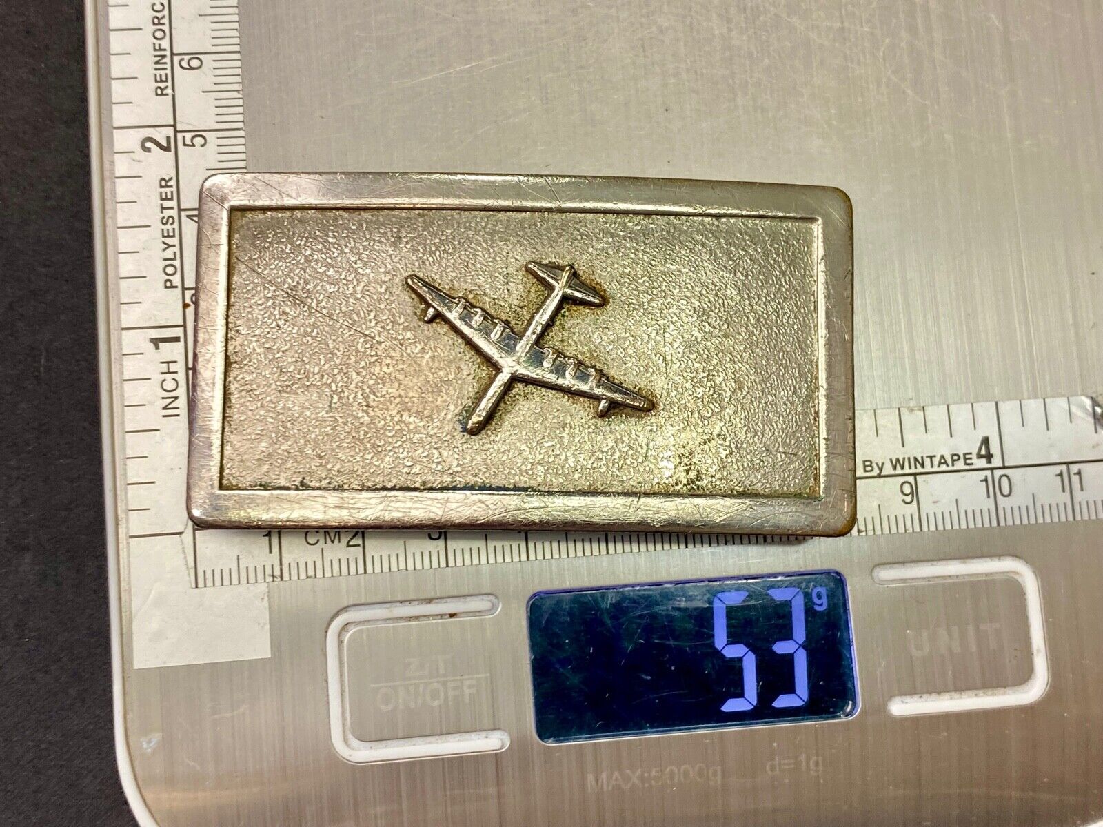 Airplane - Private Plane Pilot's Rectangular Silver Color Belt Buckle  