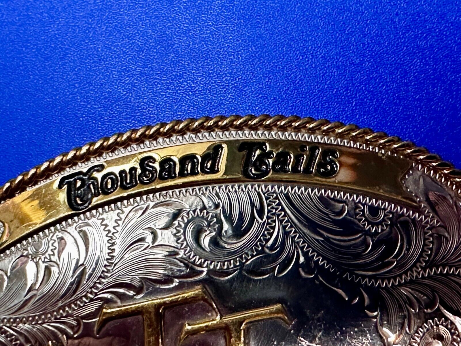 TT Thousand Trails Trophy Style Montana Silversmith Engravable Belt Buckle