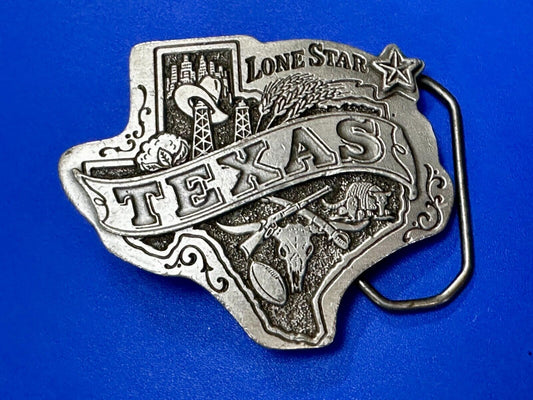 Texas Lone Star State Oil Guns Longhorn by The Great American Belt Buckle Co