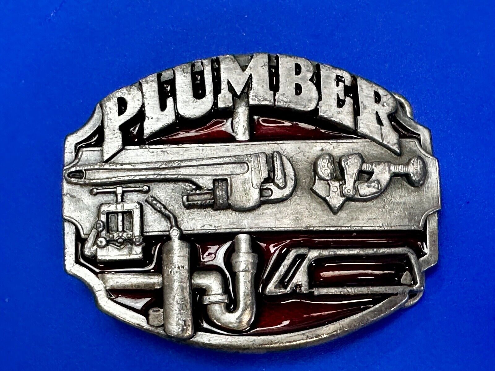 1987 Plumber by Siskiyou Buckle Co. K-50 Job Profession Vintage Belt Buckle