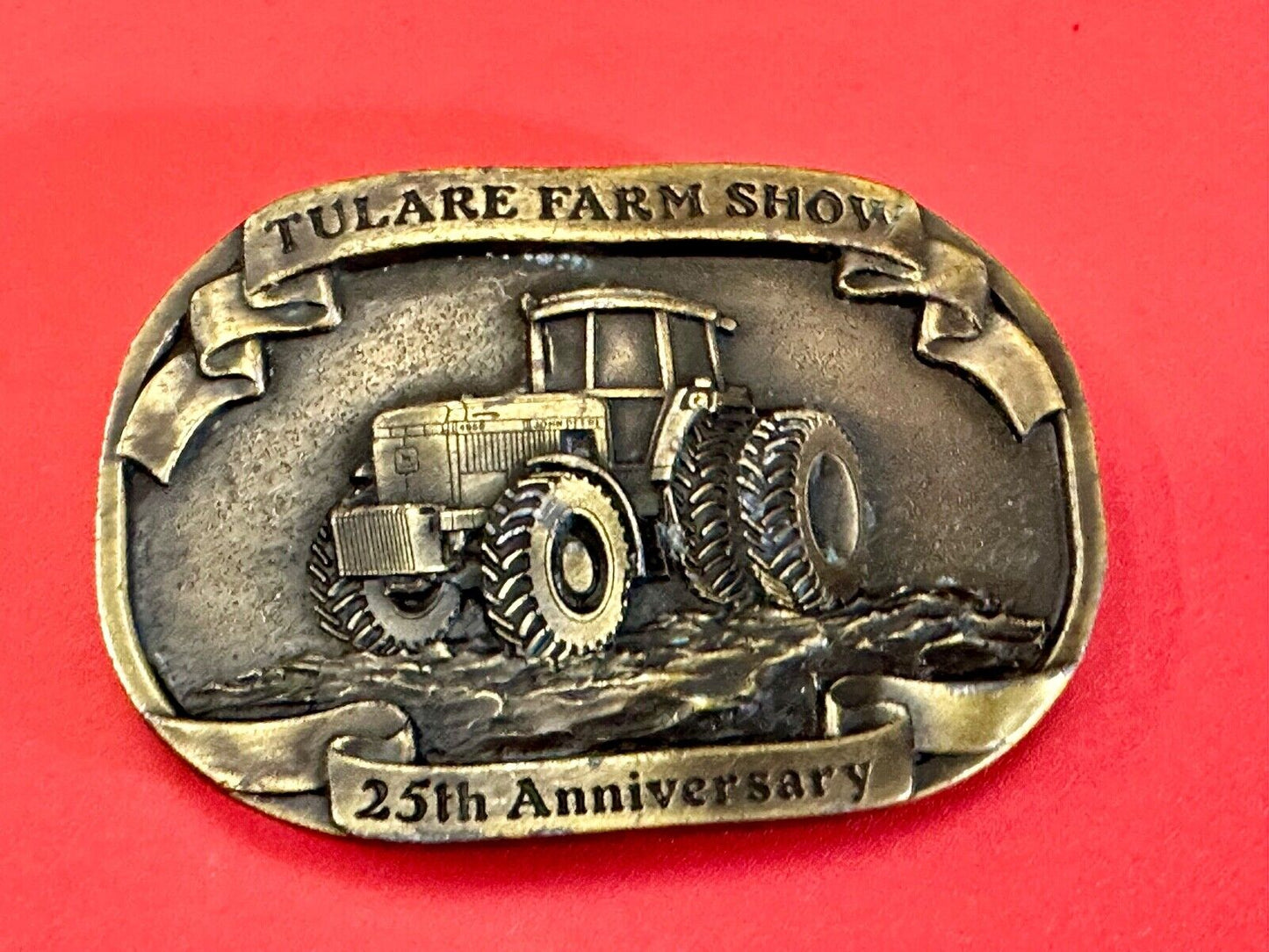 Tulare Farm Show 25th Anniversary Limited 1992 John Deere Tractor belt buckle