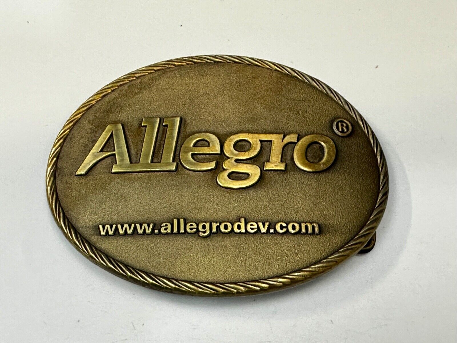 Allegro co Oil Natural Gas Trading Promotional western rope boarder Belt Buckle