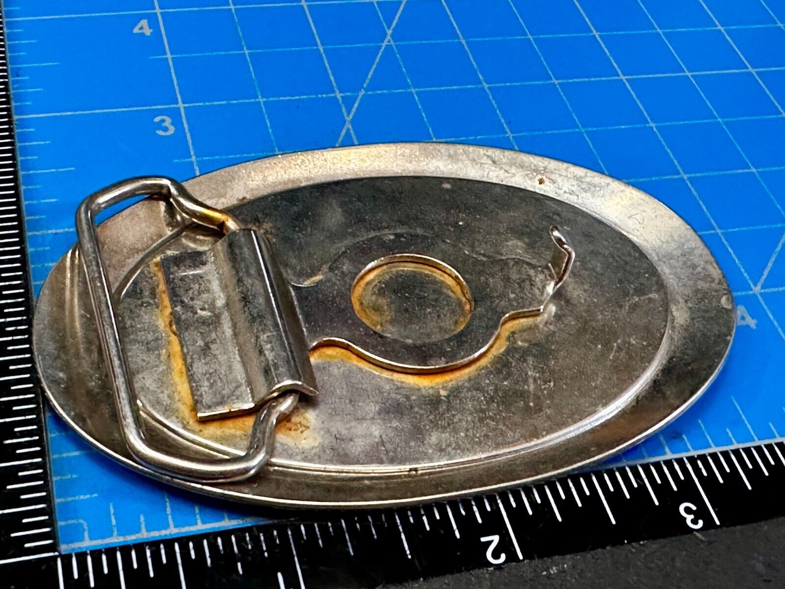 Traction King 4WD Tractor Agricultural Farming Silver Tone Oval Belt Buckle