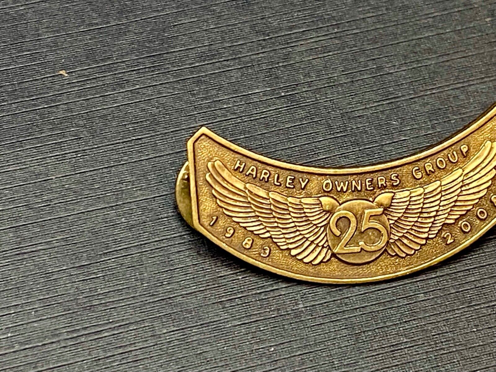25 years! 2008 Harley Davidson HOG Harley Owners Group Motorcycle jacket Pin 