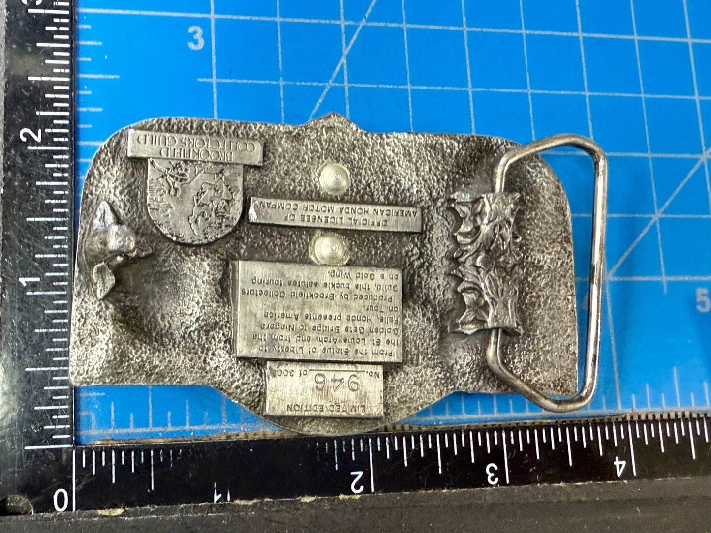 America on Tour Honda Motor Company Gold Wing Statue of Liberty Belt Buckle