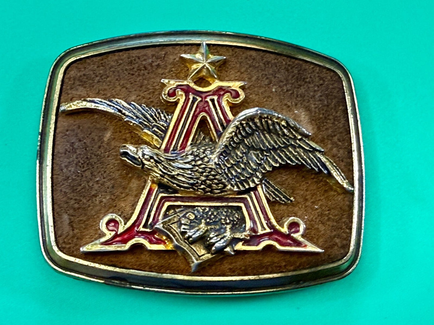 Anheuser Busch Beer Logo Promotional Vintage 1979 Raintree Belt Buckle