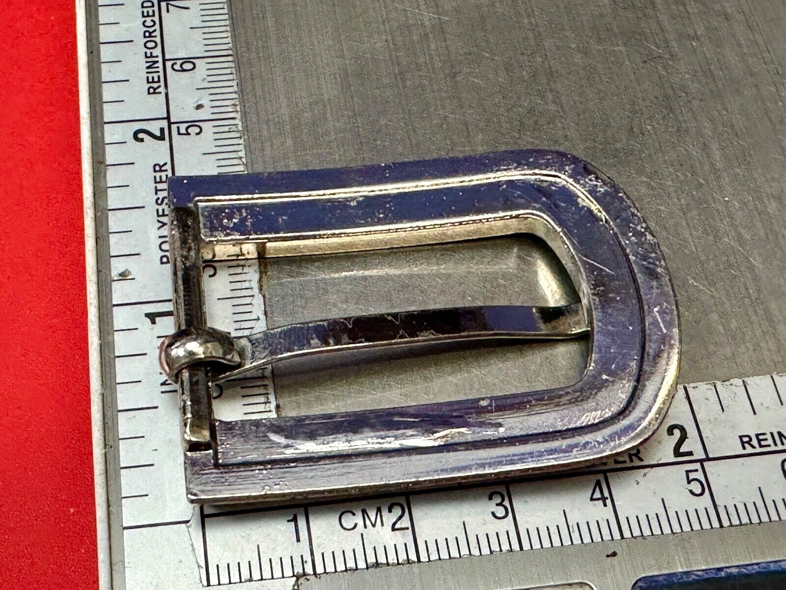 2" wide silver tone Rhinestone accented replacement belt buckle