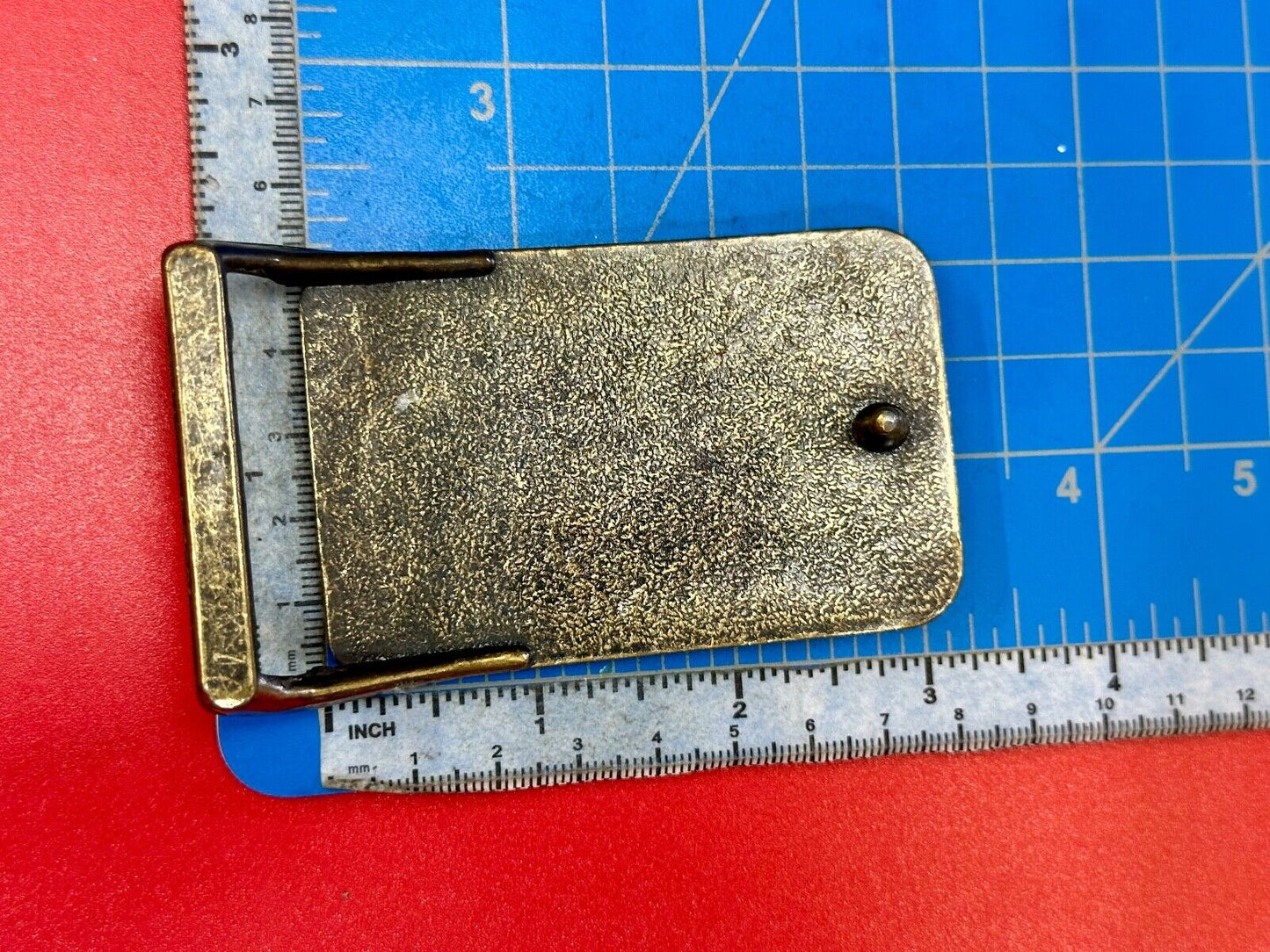 Vintage  FM western oil well tools belt buckle - Mining Refinery Drilling