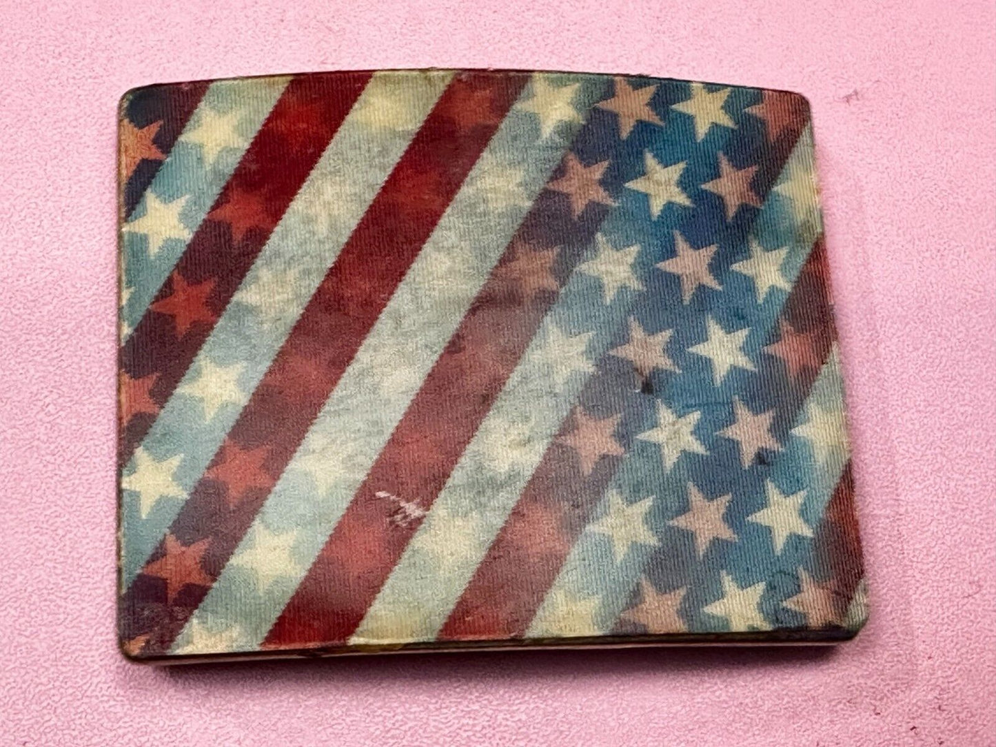 United States USA American Flag Patriotic Hologram Style Belt Buckle