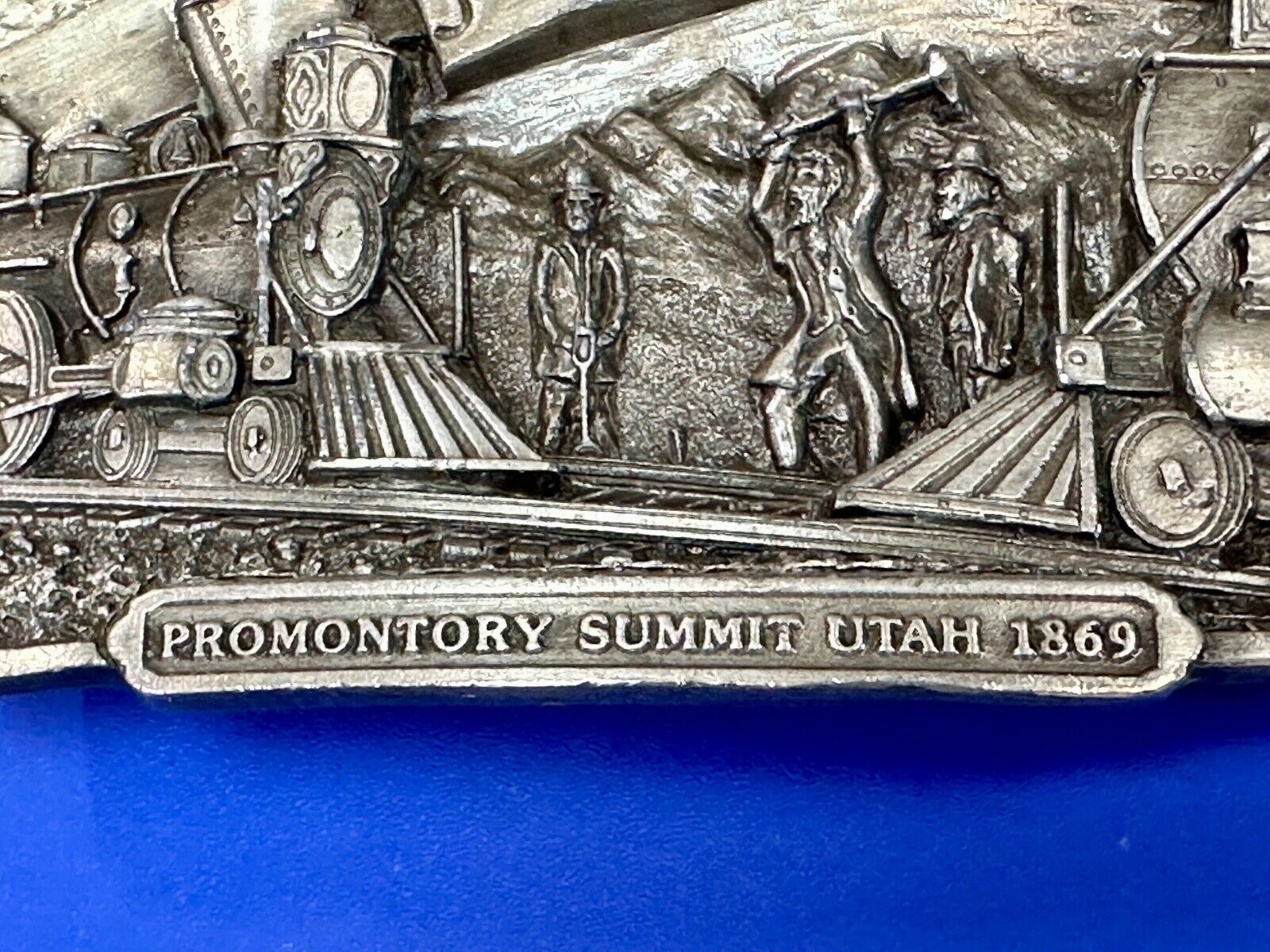 Ames Tools Promontory Summit Utah 1869 Train vintage 1972 Siskiyou belt buckle