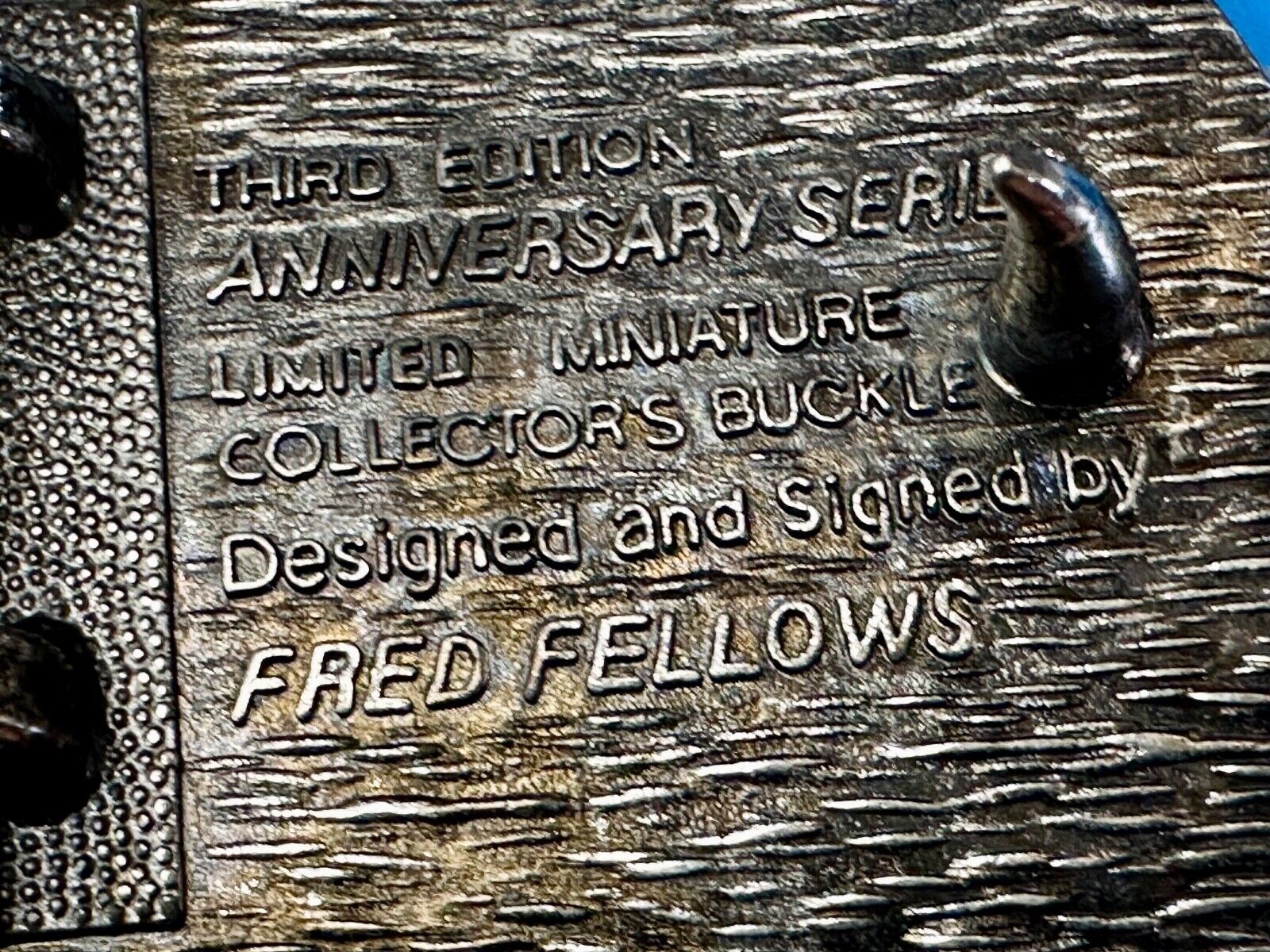 1985 NFR YOUTH SIZE `Rodeo Vintage Hesston Belt Buckle Steer Wrestling