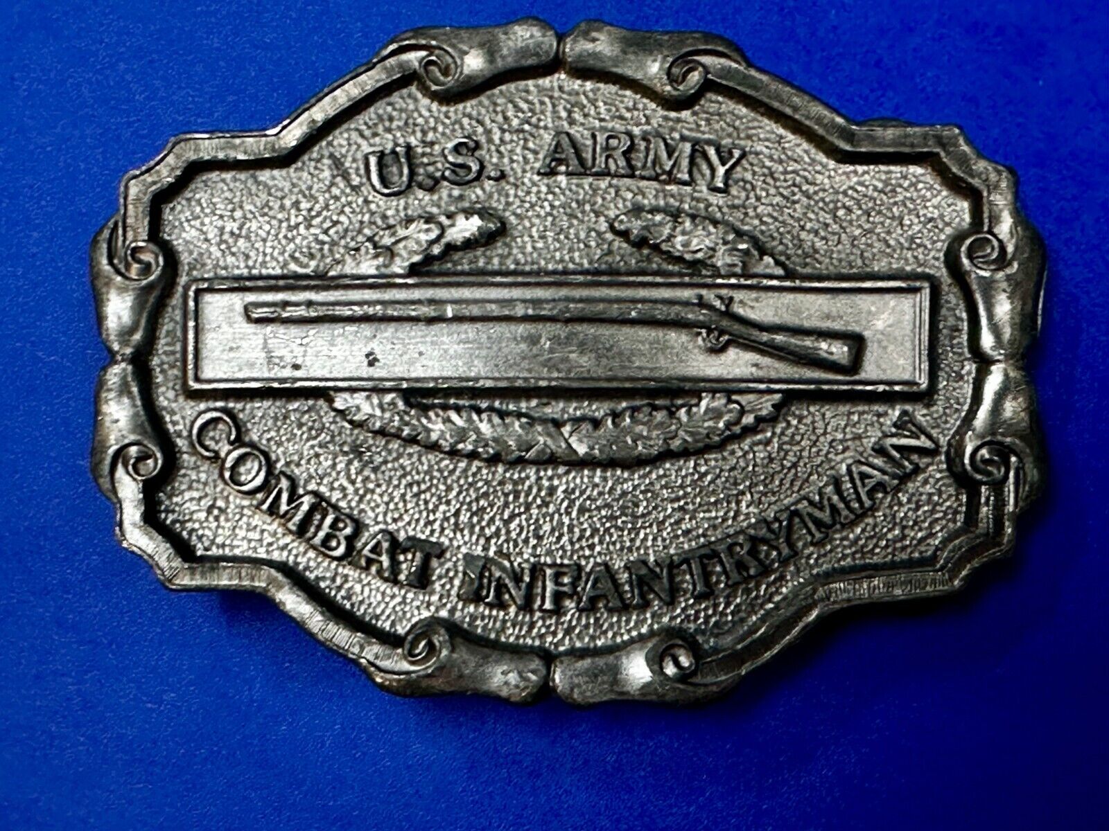 United States Army Combat Infantryman Vintage 1986 Bergamot Belt Buckle