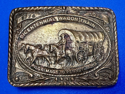 Bicentennial Wagon Train Pilgrimage Pennsylvania American Revolution Belt Buckle