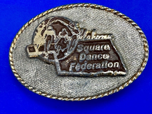 Vintage Alabama Square Dance federation belt buckle to restore