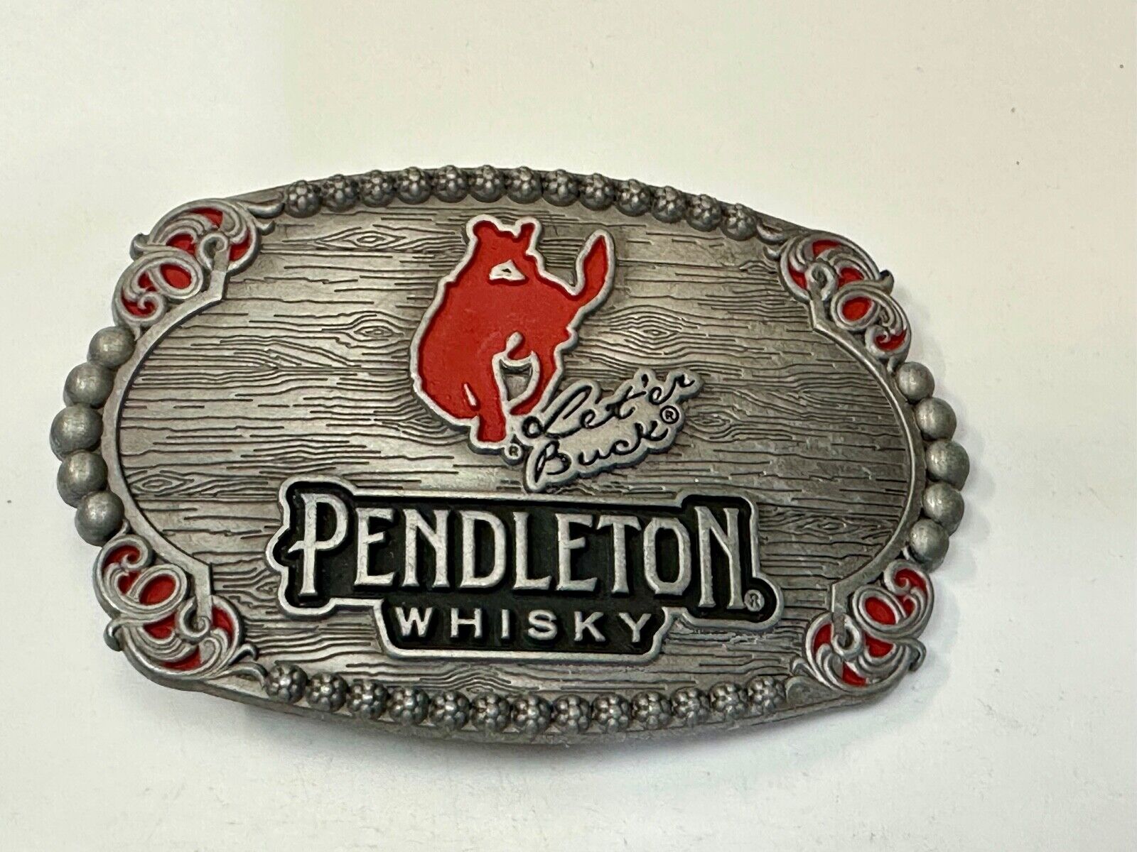 2023 Pendleton Whisky Let'er Buck Montana Silversmith Rodeo Cowboys Belt Buckle