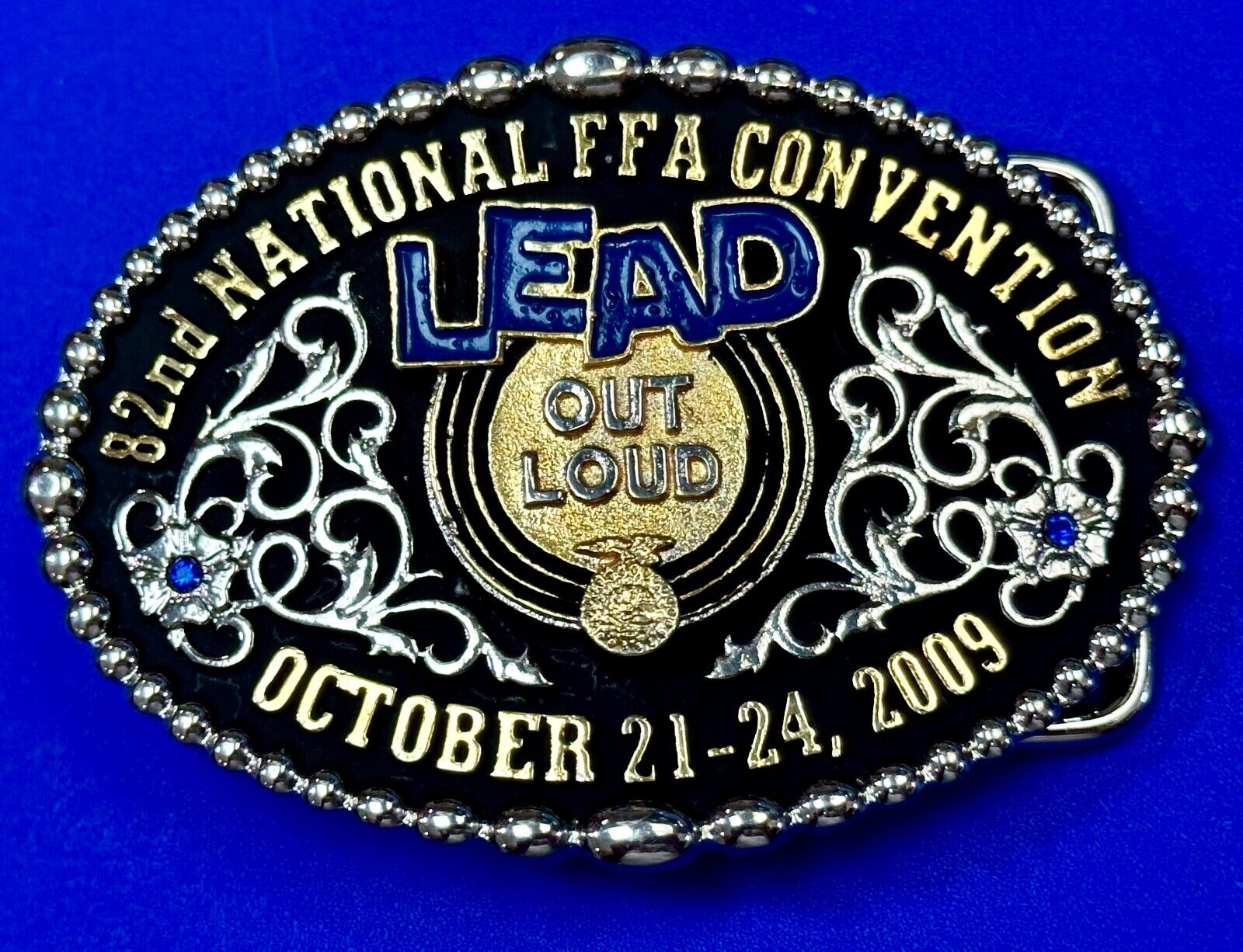 82nd Farmers FFA Convention LEAD OUT Loud 2009 Montana Silversmiths belt buckle