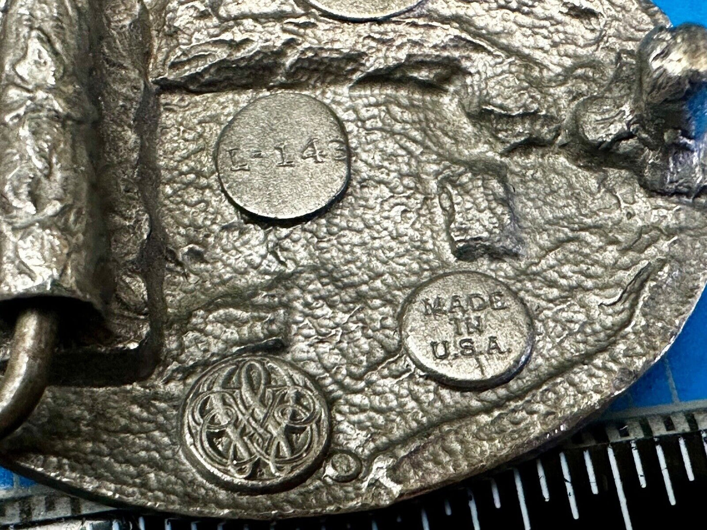 Train Steam Engine Coming Around the Mountain 1984 L-143 Bergamot Belt Buckle