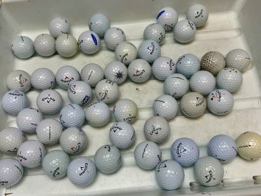 53 Used Calloway Golf Balls Lot - All Kinds!   Great For Practice!