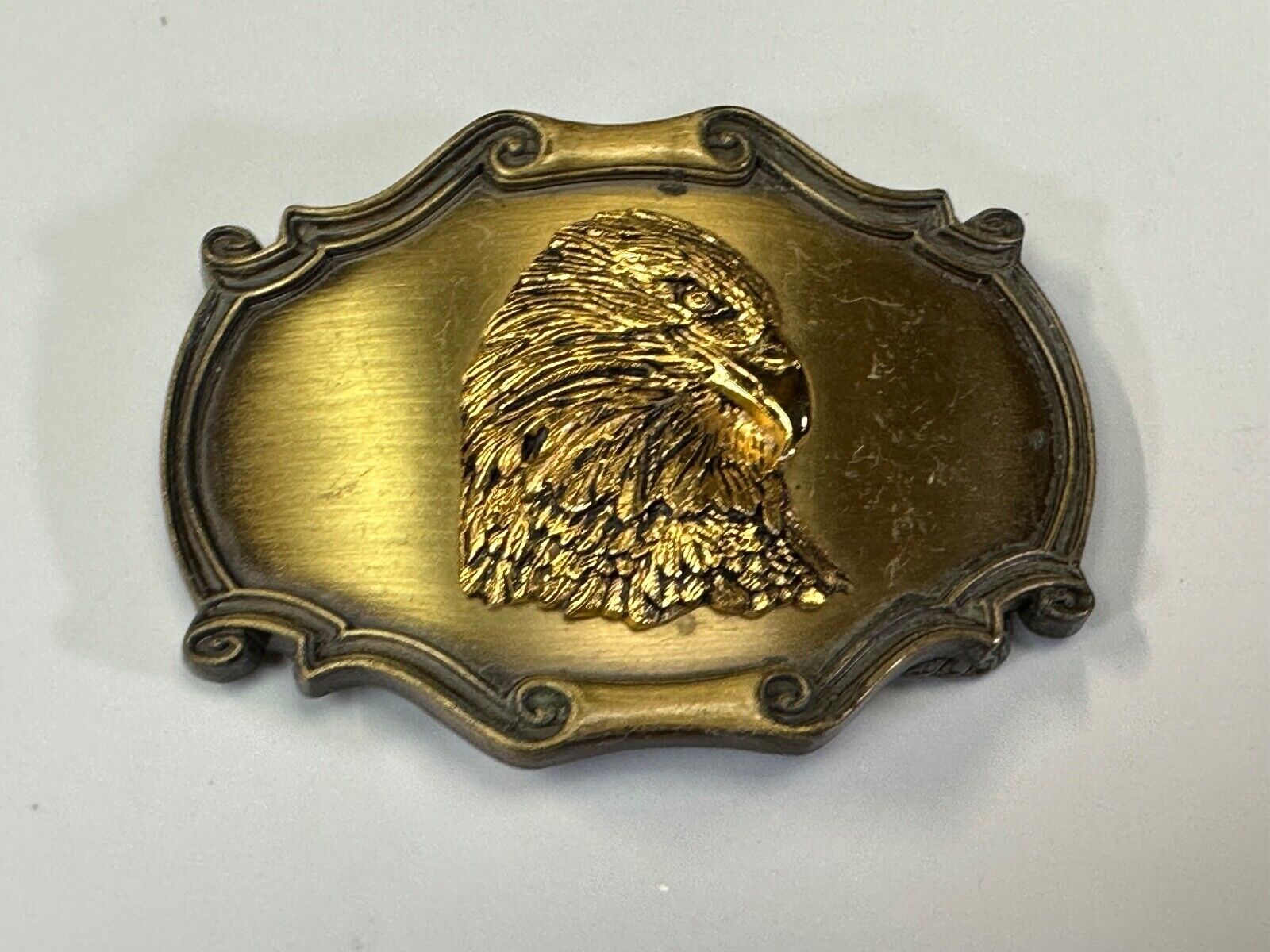 American Bald Eagle - Patriotic Vintage 1980 Raintree framed belt buckle