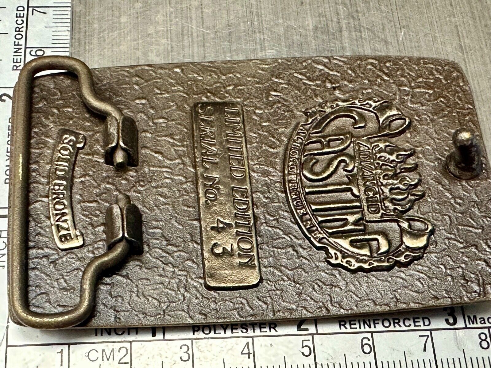 Vintage Historical Bevington House Madison County Iowa commemorative belt buckle