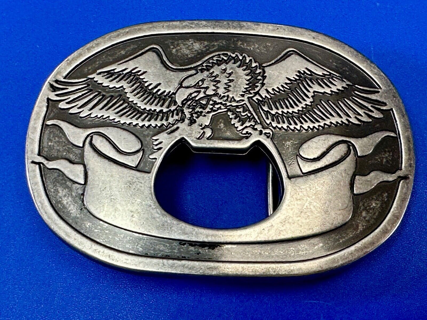 American Bald Eagle and Award Ribbon Belt Buckle and Bottle Oponer