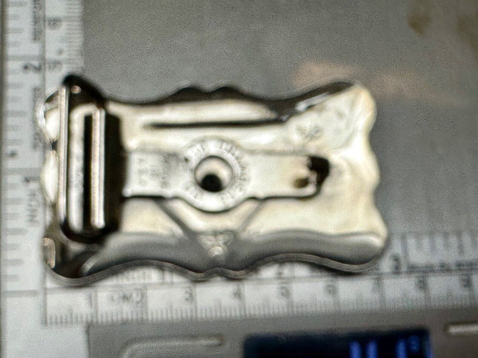 Vintage Chambers ornate engraved project craft belt buckle - no centerpiece