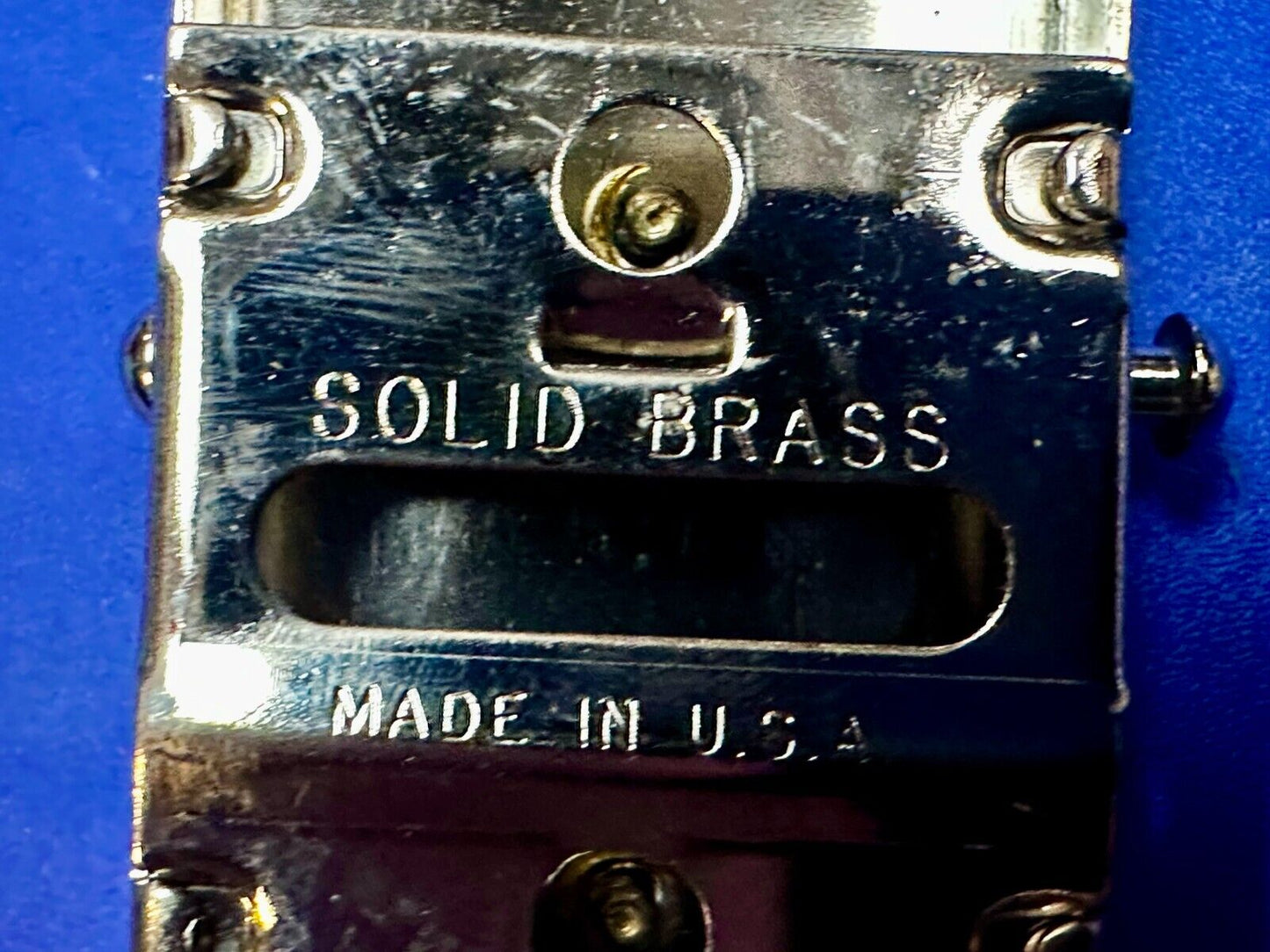 US Navy Naval Surface Warfare Army Solid Brass Silver Tone Vanguard Belt Buckle