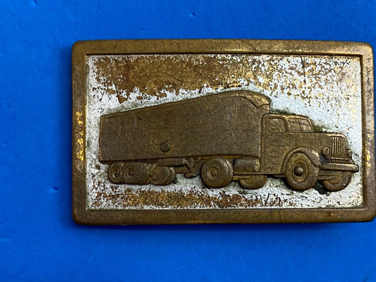 very old Vintage full semi retro Belt Buckle Big Rig Drivers 18 wheelers