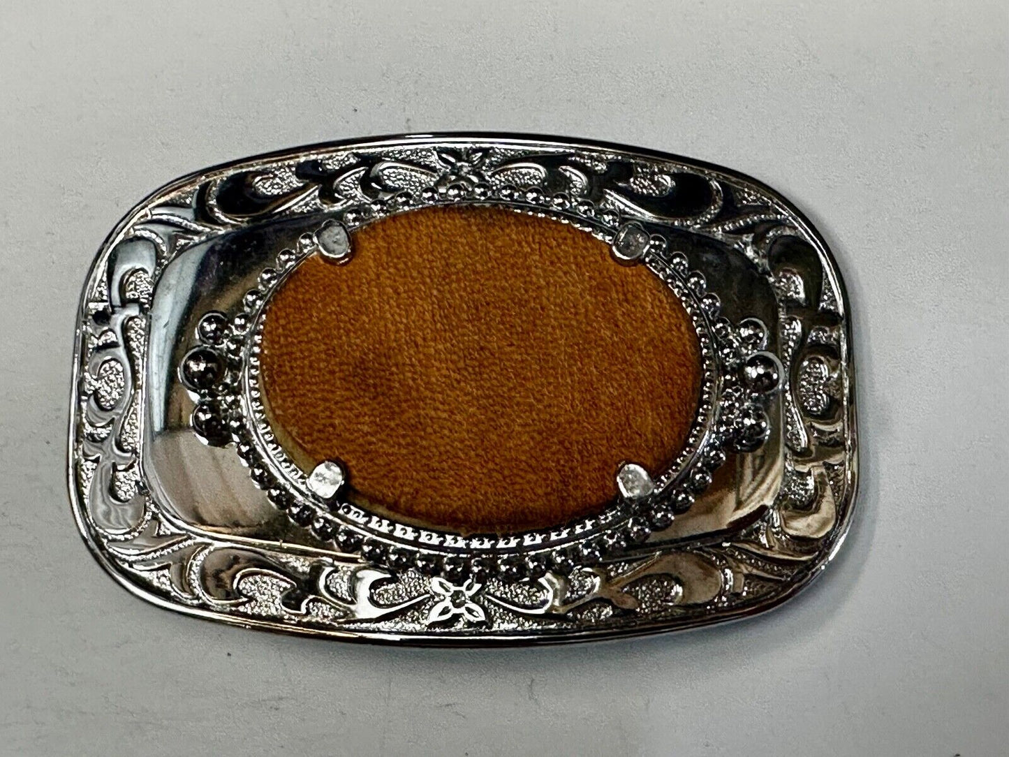 30 x 40 mm Silver Tone Horizontal Belt Buckle for your Cabochon Gem Stone