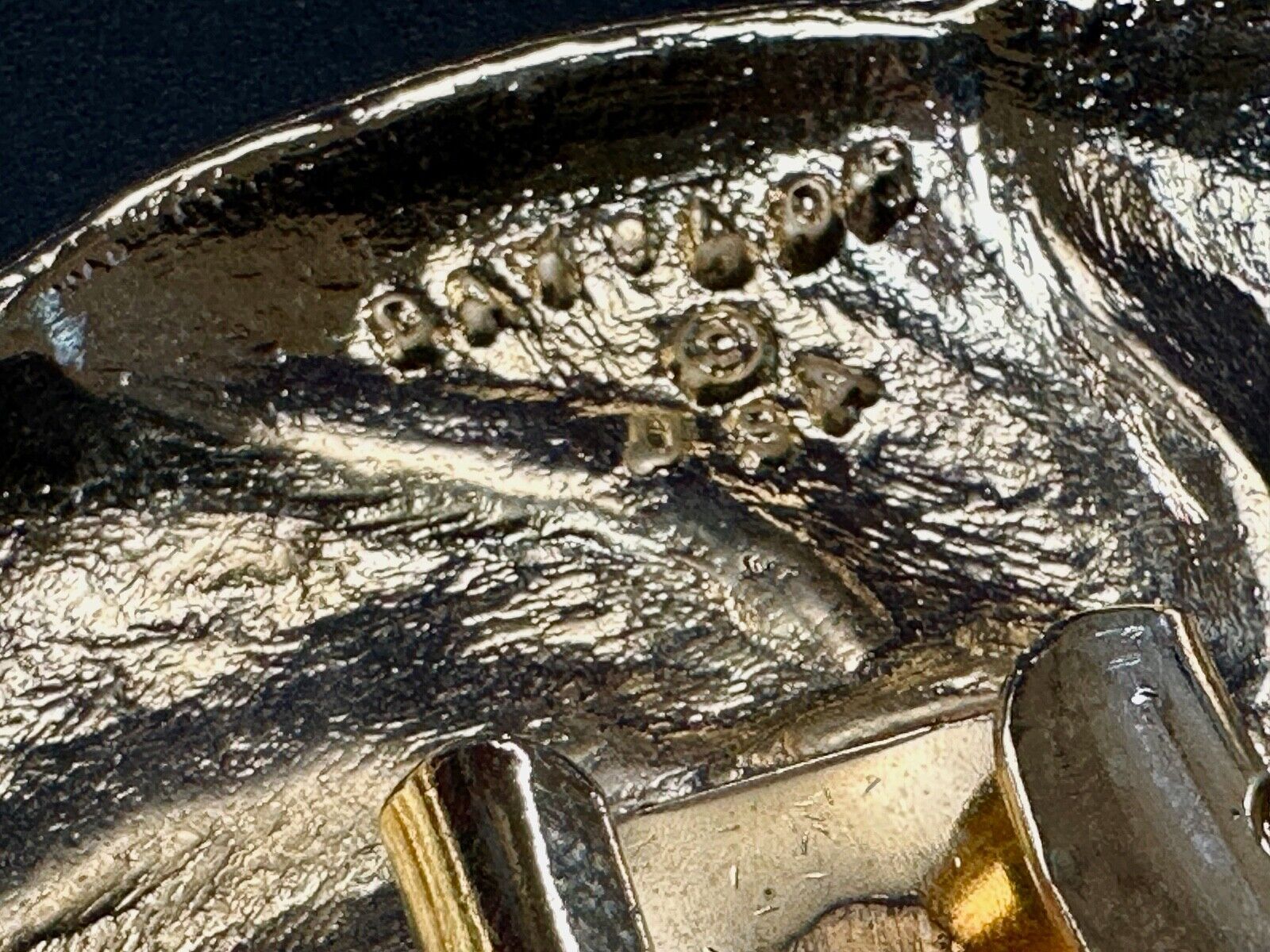 Vintage Day Lor Designer Signed Sash belt buckle Retro Scarf Slide