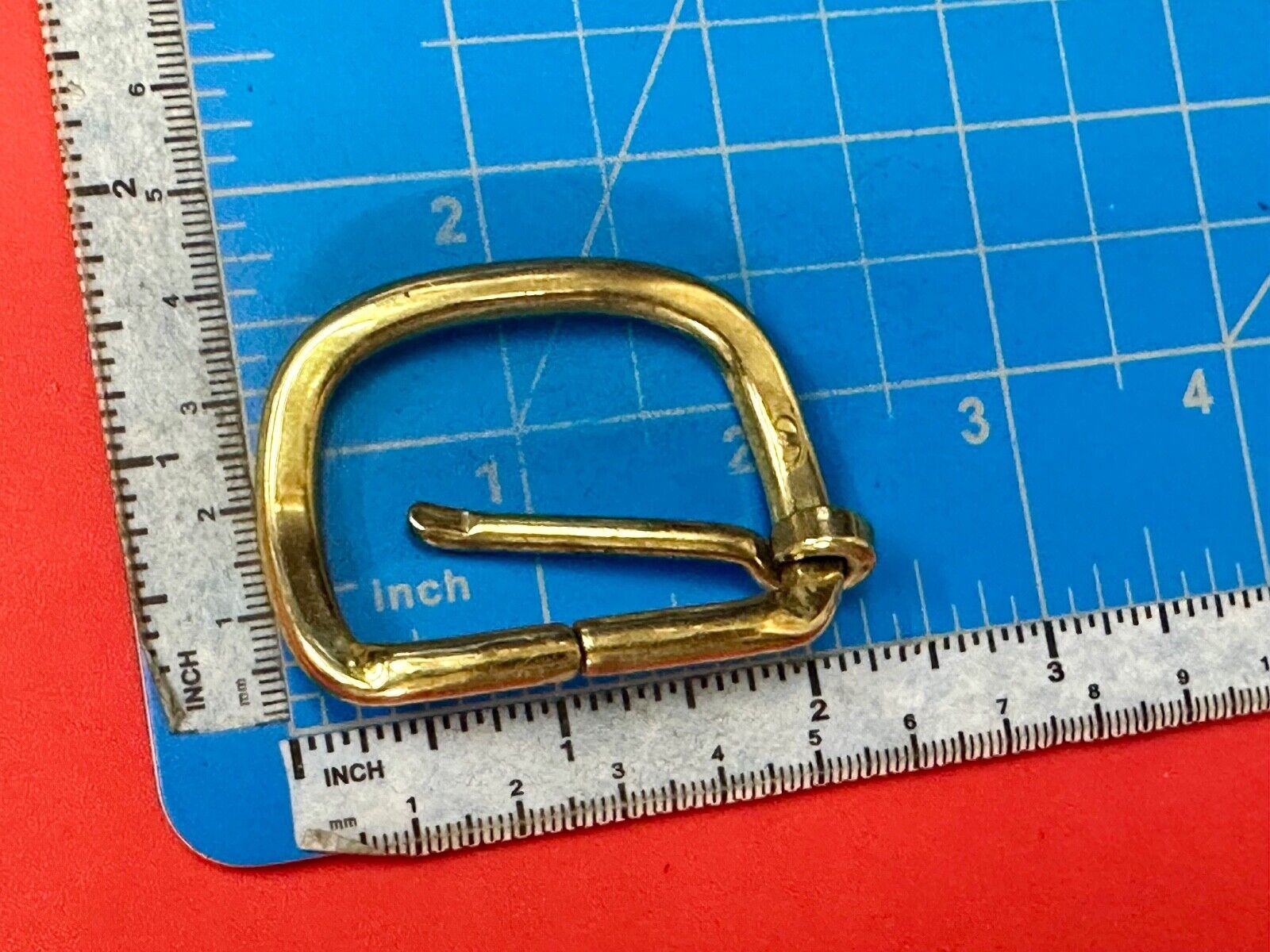 Vintage curved rectangle replacement belt buckle marked W
