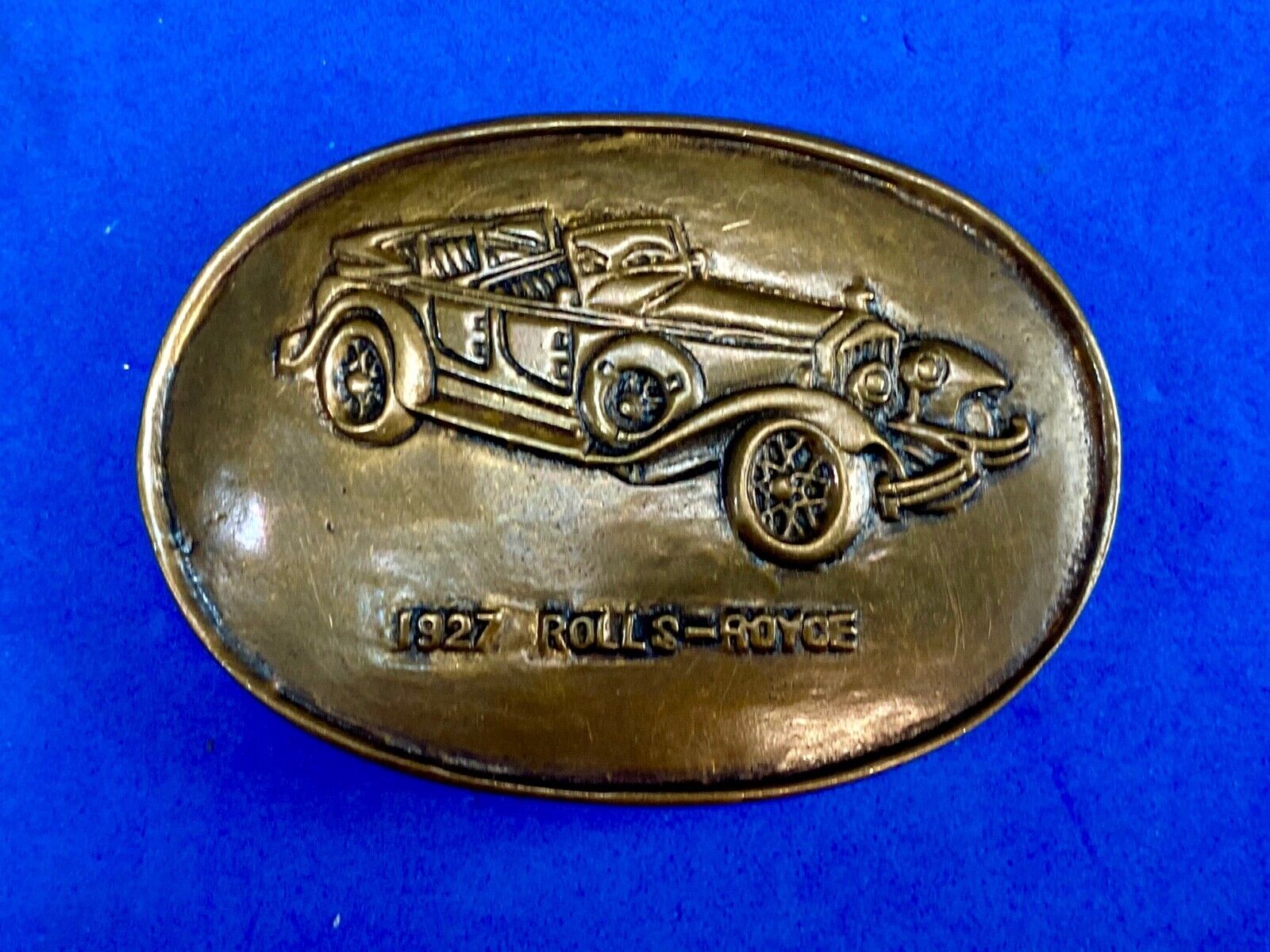 1927 Rolls Royce vintage solid brass car collectors belt buckle - perfect gift! 