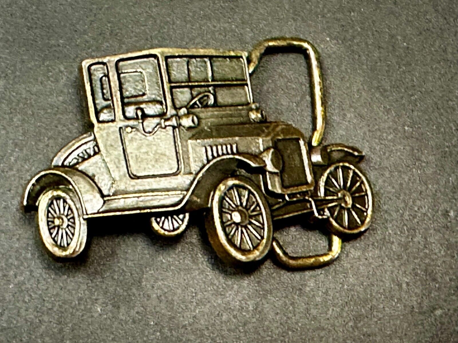 Antique Car Collector's Dealers Cutout Shaped Vintage Belt Buckle