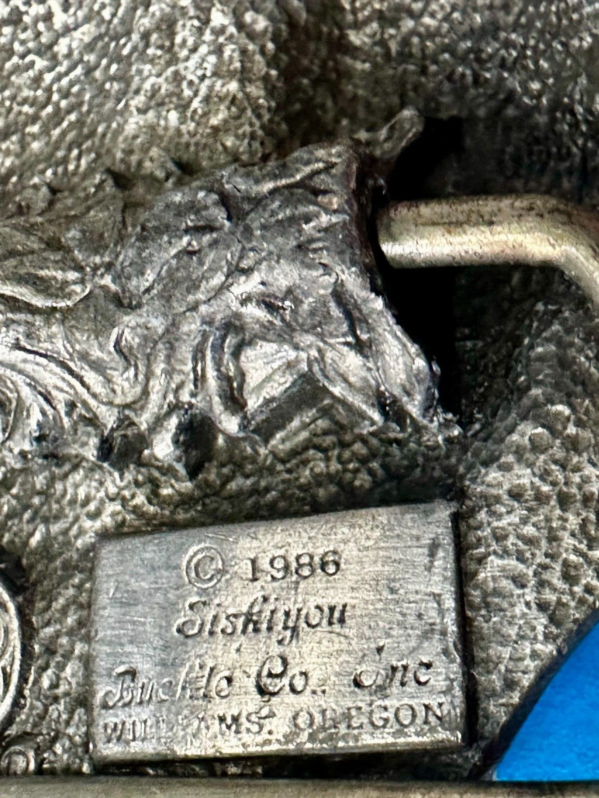American Truck I'D RATHER BE TRUCKIN Pewter Vintage 1986 Belt Buckle - Siskiyou