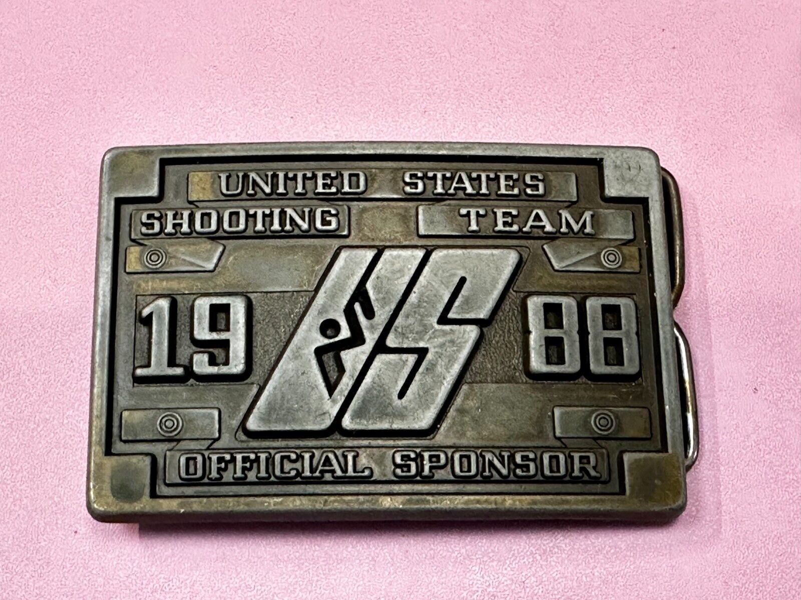 United States Shooting Team 1988 Official Sponsor Commemorative Belt Buckle