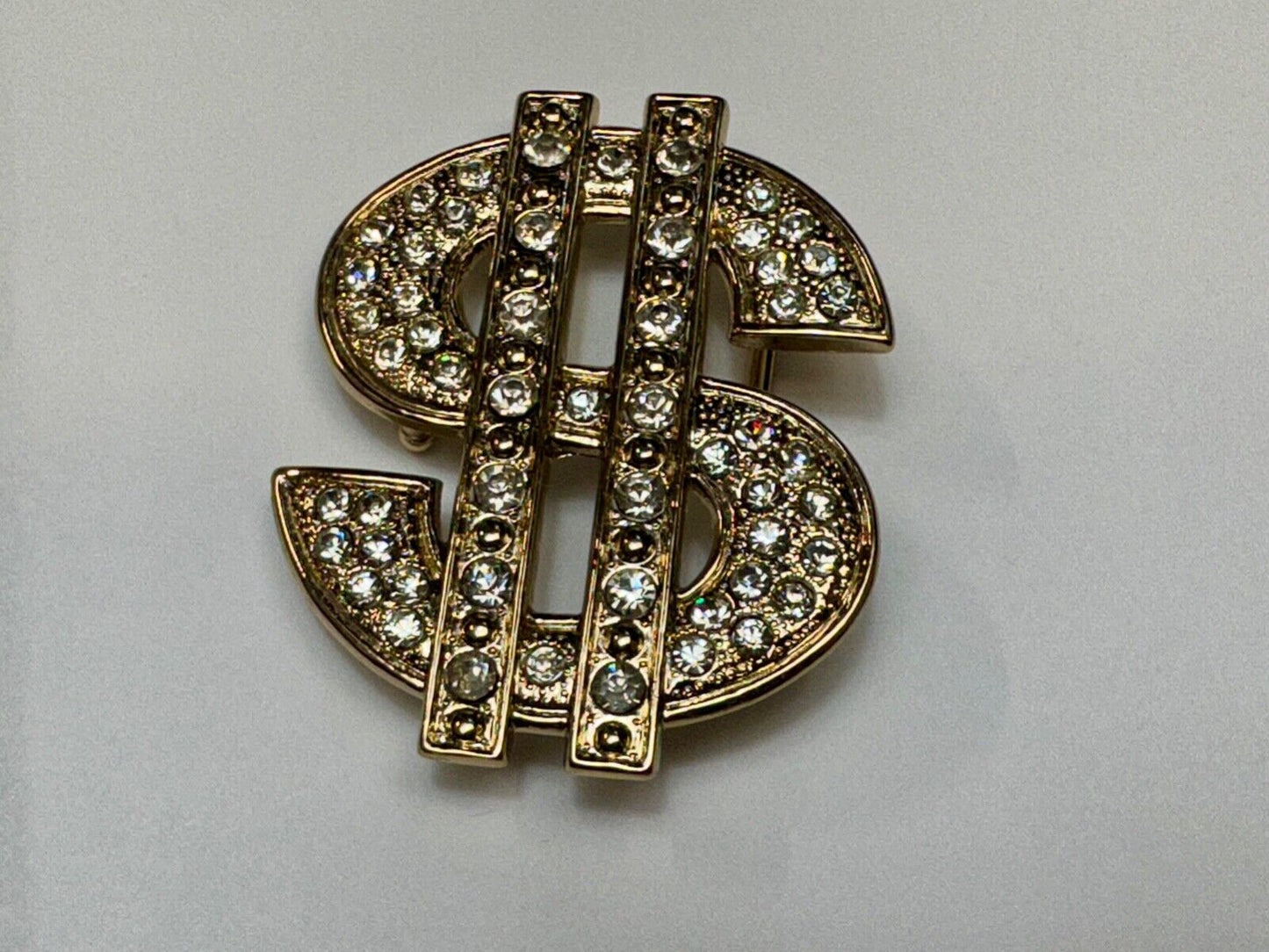 All about the $ - Jeweled Rhinestone covered Dollar Sign money cutout belt buck