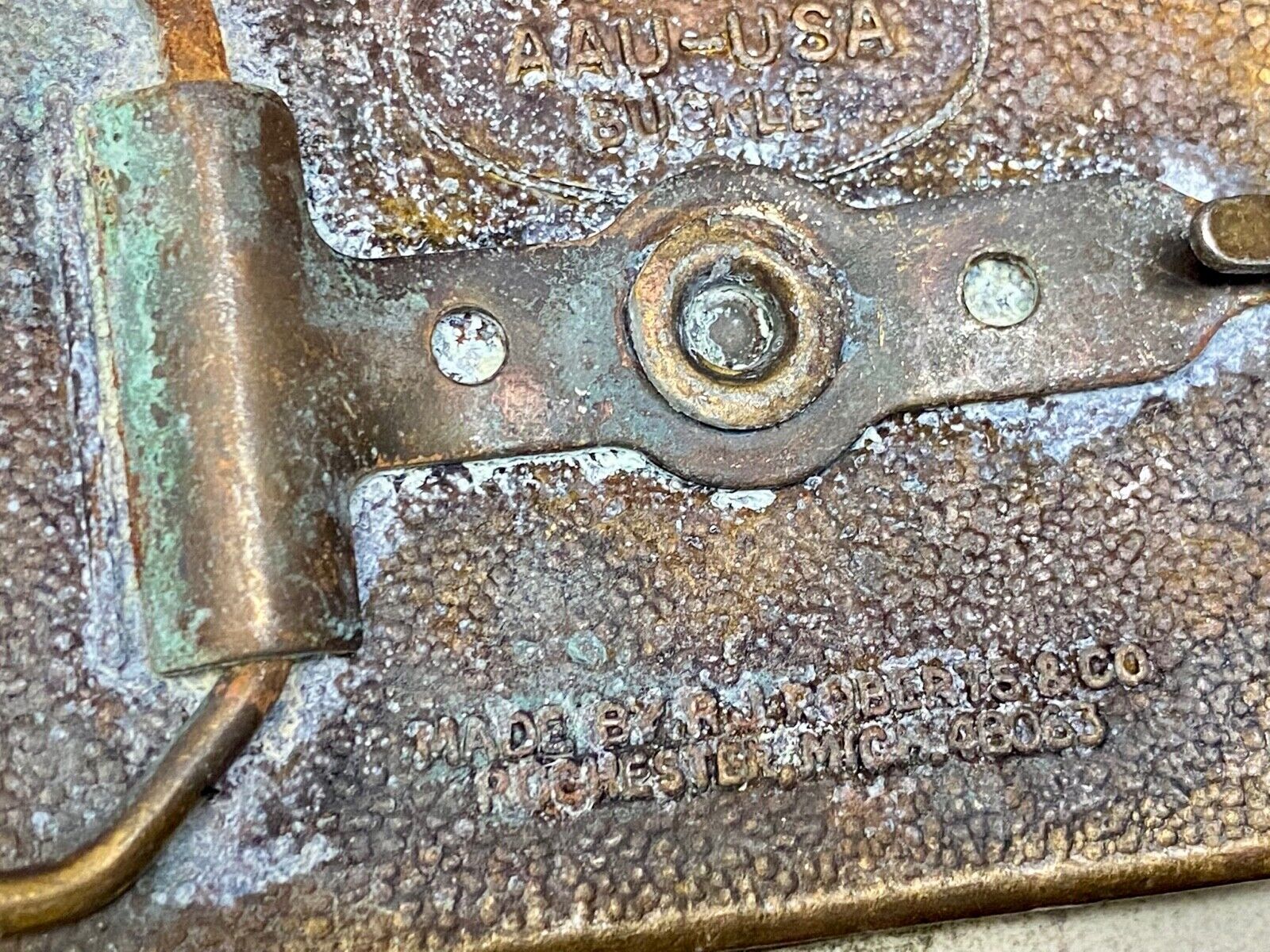 Amateur Athletic Union Aav-Usa Shield Emblem Vintage Belt Buckle 