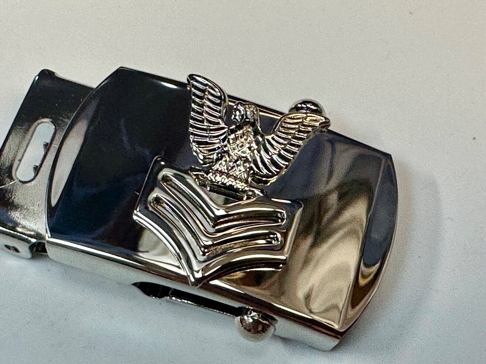 US Navy Petty Officer 1st Class Silver Brass Vanguard Belt Buckle  USN Military