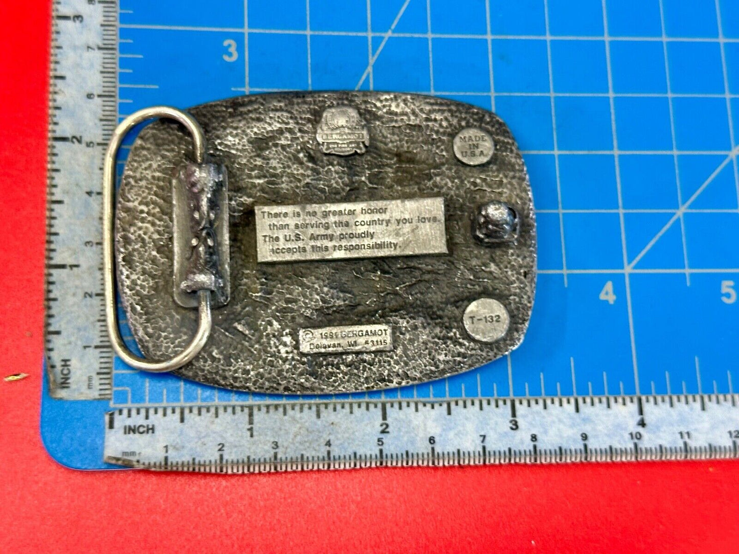US United States Army No greater Honor than serving 91 Commemorative belt buckle