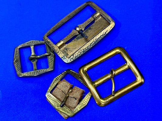 4 pc lot of antique SMALL belt buckle's