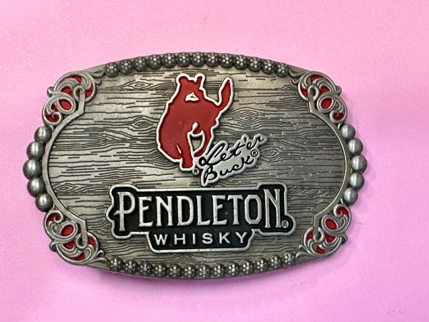 2023 Pendleton Whisky Let'er Buck Montana Silversmith Rodeo Cowboys Belt Buckle