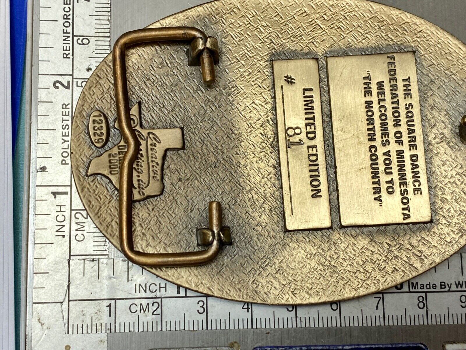 51st National Square Dance Convention belt buckle  Saint Paul Minnesota, 2002