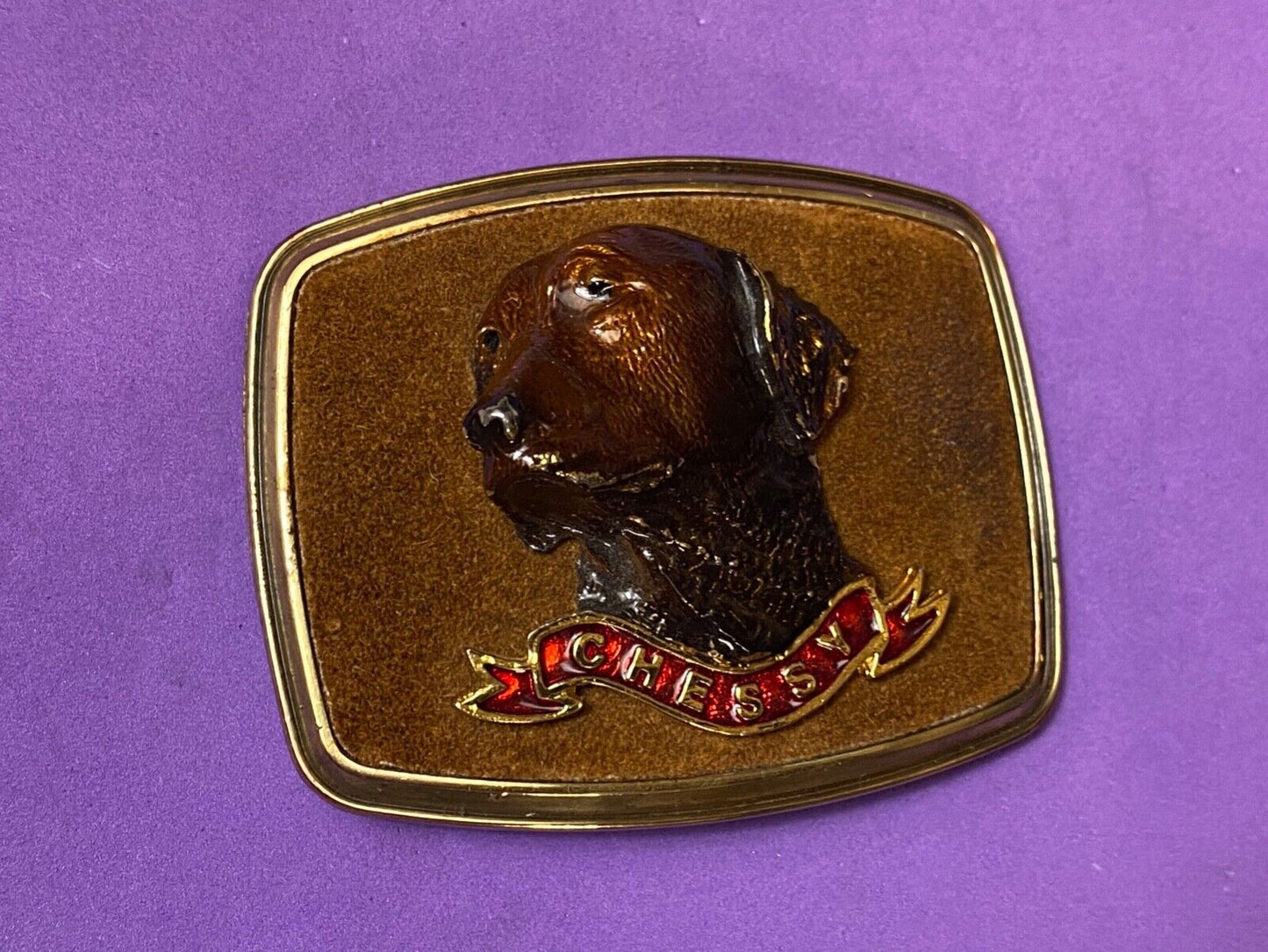 1979 Chessy Dog Breed Mans best Friend Raintree belt buckle