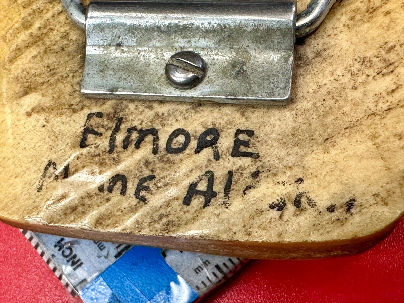 Trout Fish - vintage Native American Indian ART belt buckle - Elemore Alaska