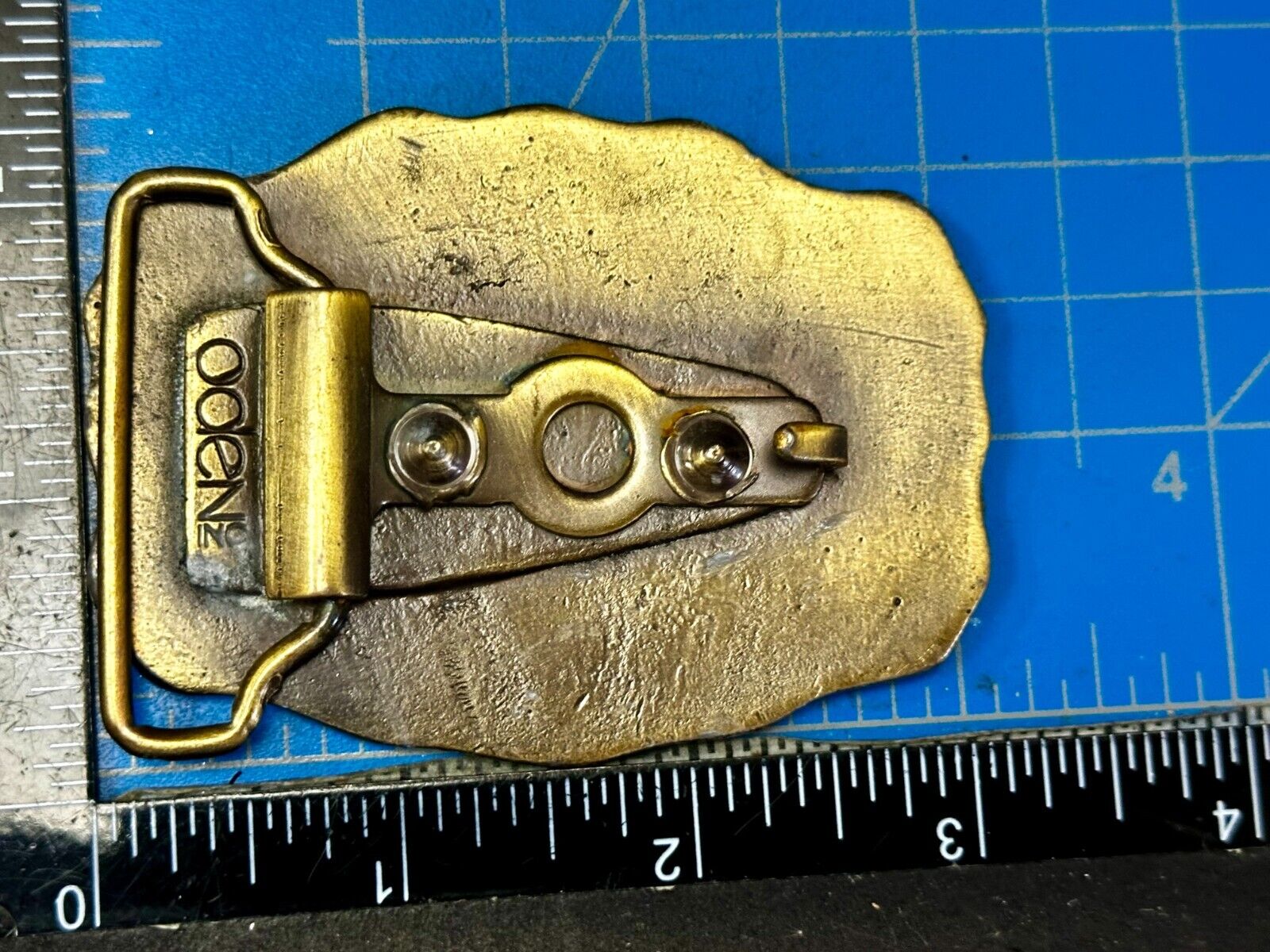 Tony Custom Name Western Framed  Flower Swirl Belt Buckle by ODEN Inc.