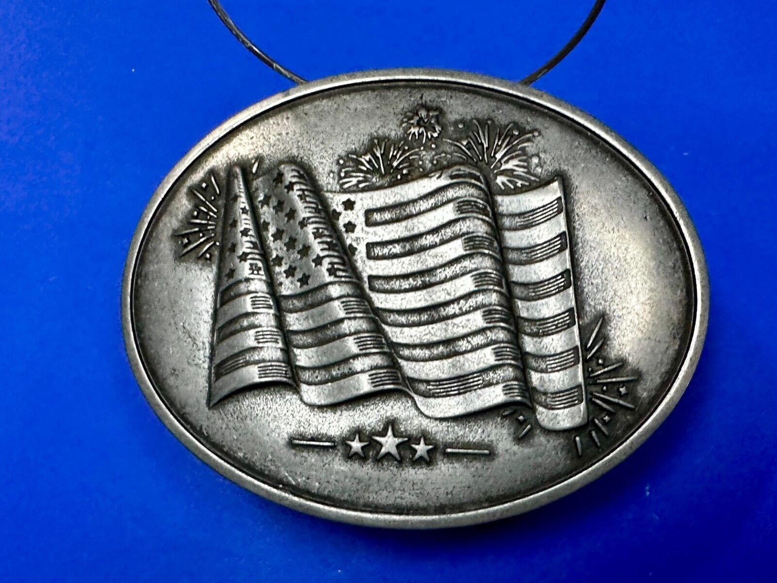American US Flag Stars Stripes Patriotic Belt Buckle & Can holder by BevBuckle