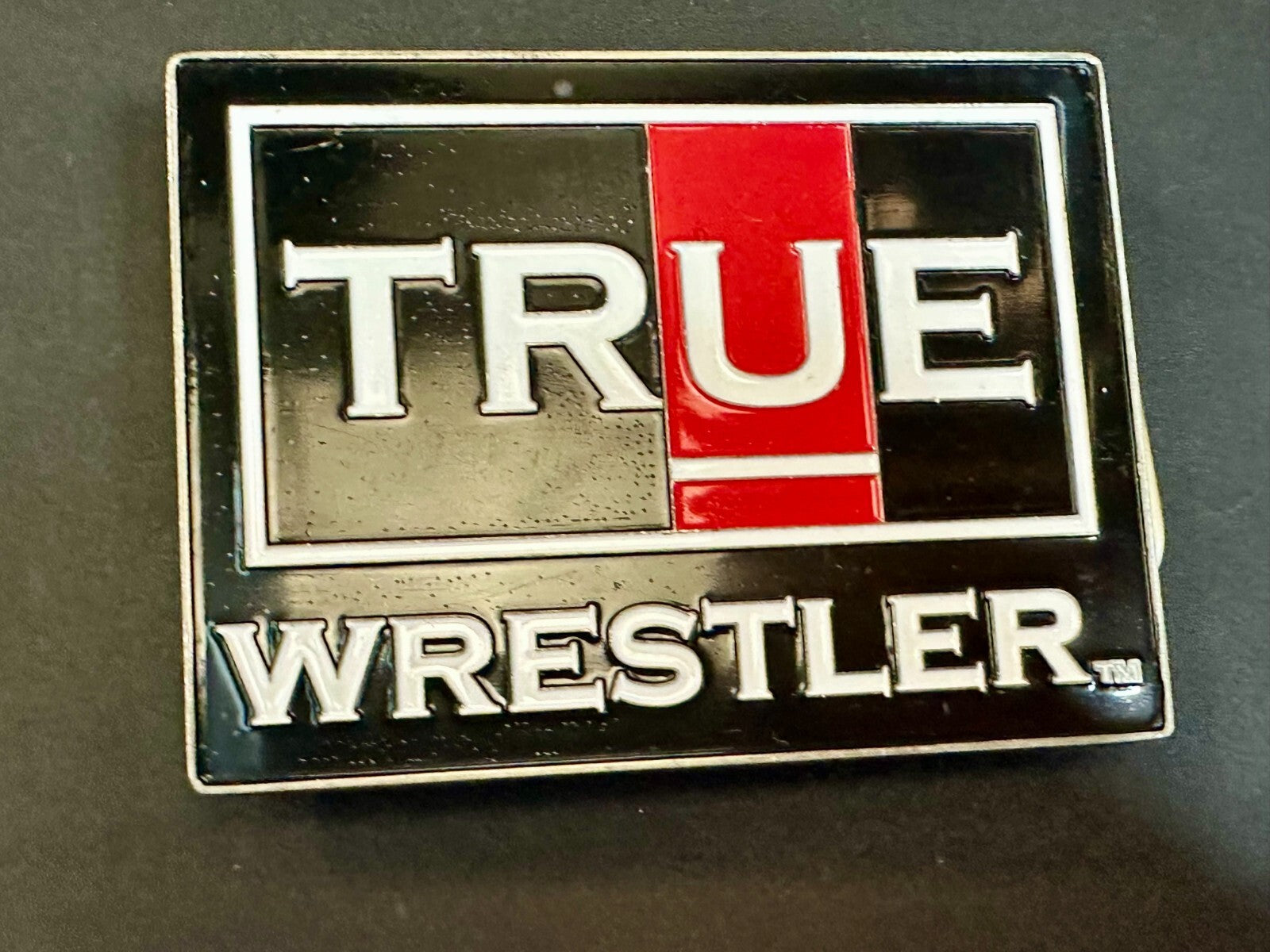True Wrestler Apparel Enameled Rectangular Belt Buckle