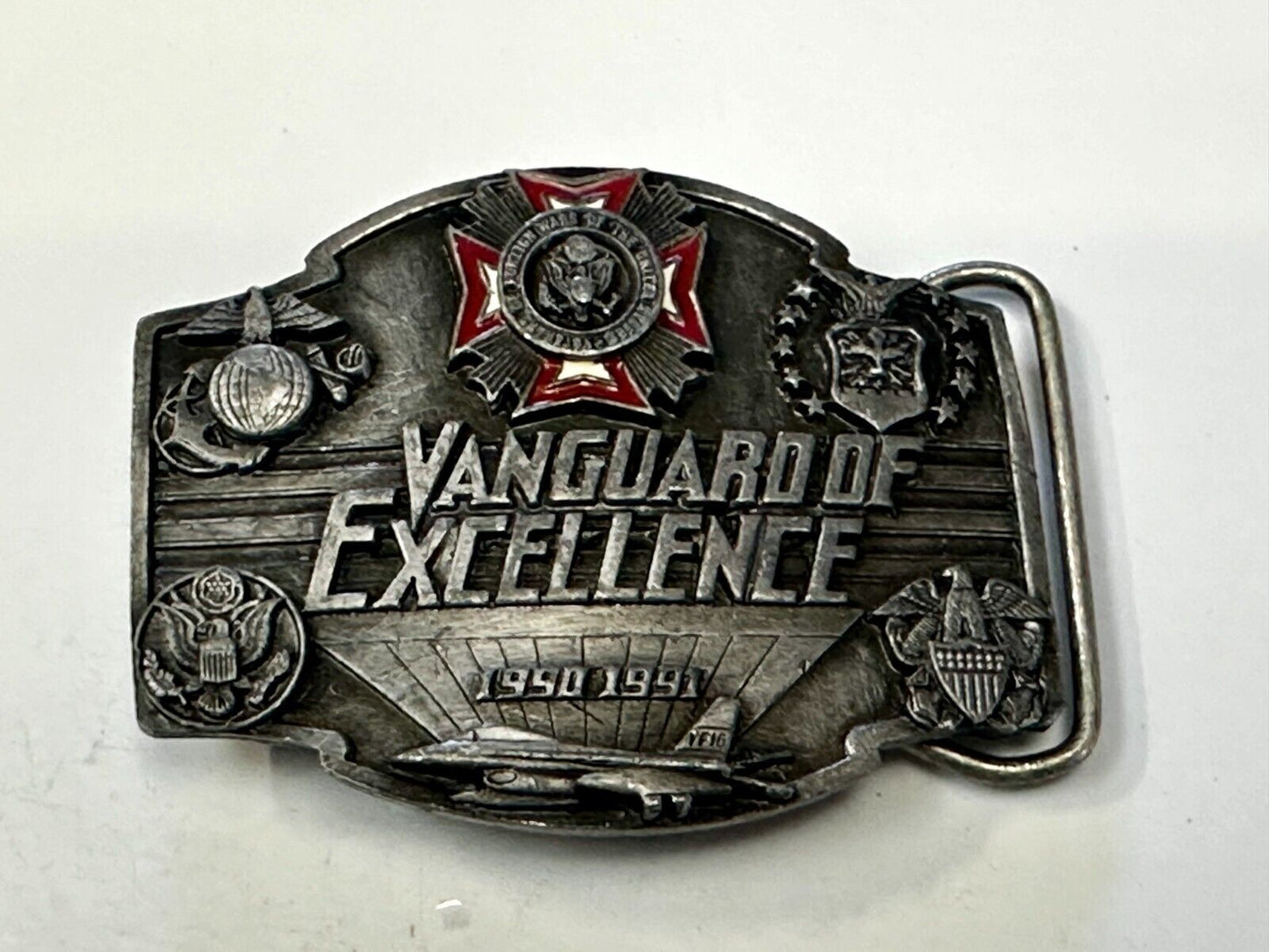 Vanguard of Excellence Veterans of Foreign Wars VFW 1990's Belt Buckle