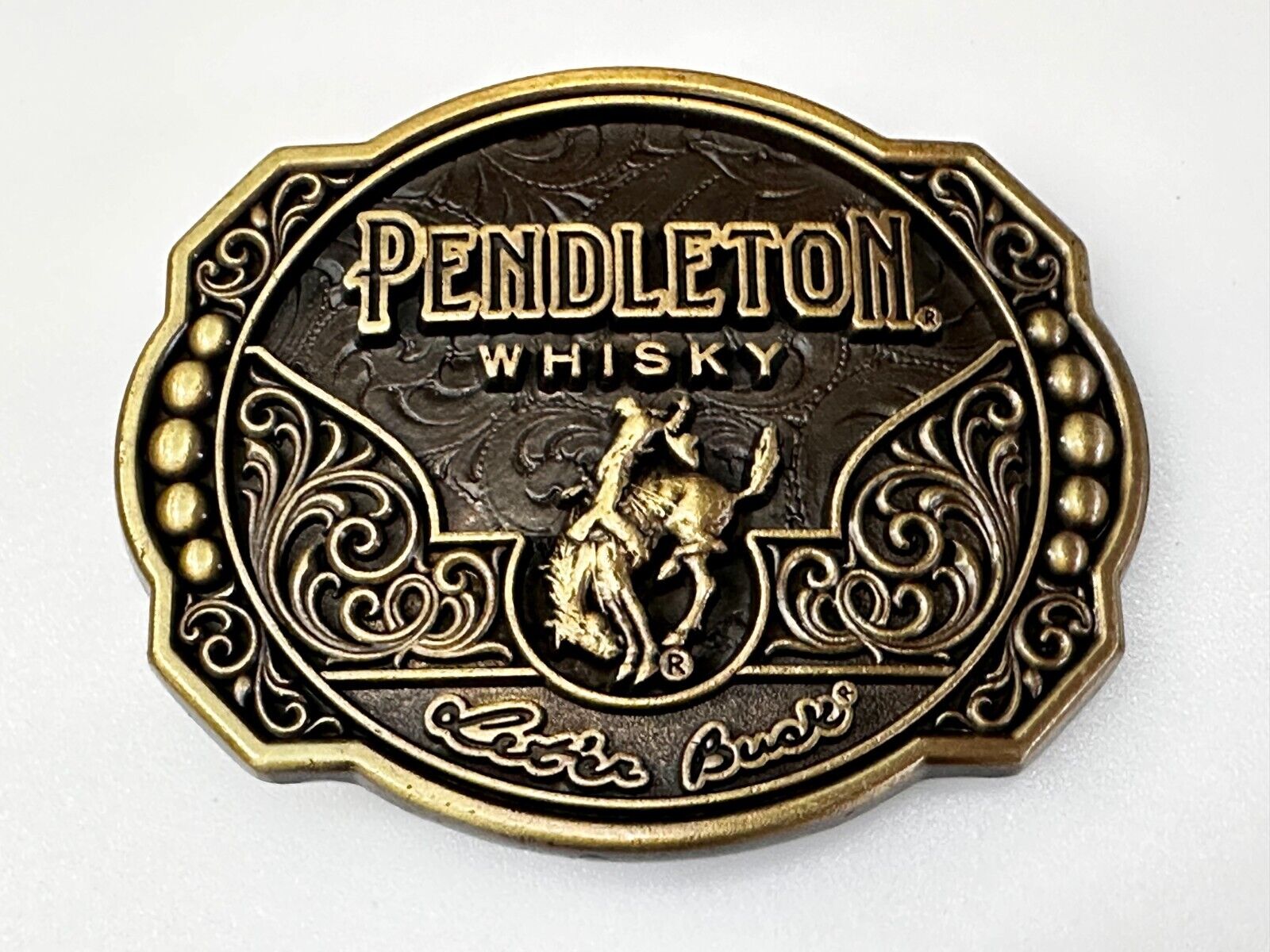 2024 Pendleton Whiskey Let'er Buck Rodeo Cowboy Montana Silversmiths Belt Buckle
